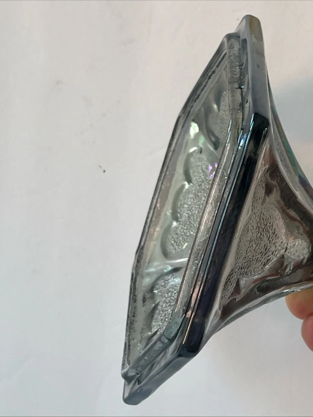 Indiana Glass Iridescent Carnival Glass Lidded Trinket Box